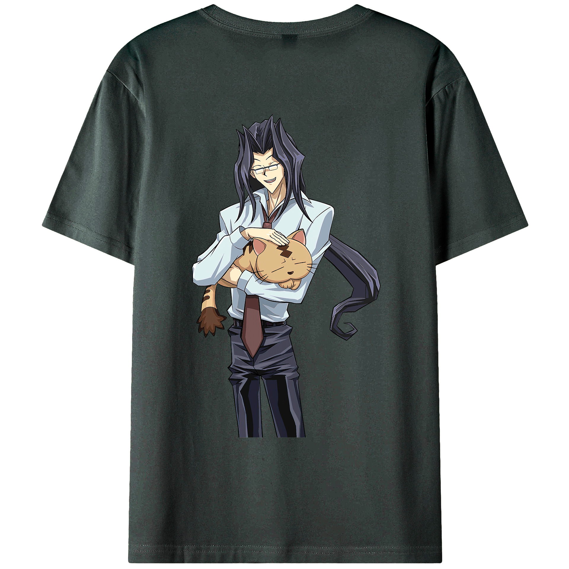 （画像用） 遊☆戯☆王 Yu-Gi-Oh! 綿100％ メンズ半袖Tシャツ（バックプリント） 通気性